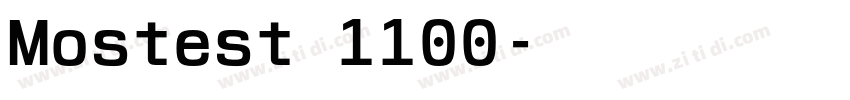 Mostest 1100字体转换